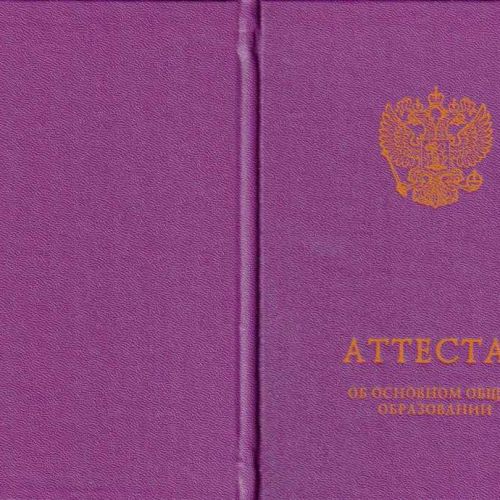 Аттестат 9 классов образца от 2014 до 2025 ГОЗНАК